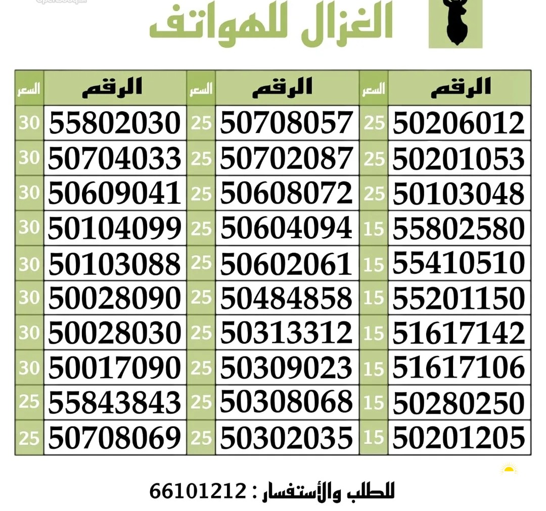 أرقام مميزه تعبيه للبيع فيفا رصيد مجانا 5