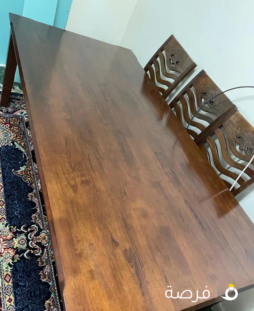 All Wood 8 person dinning table with chairs