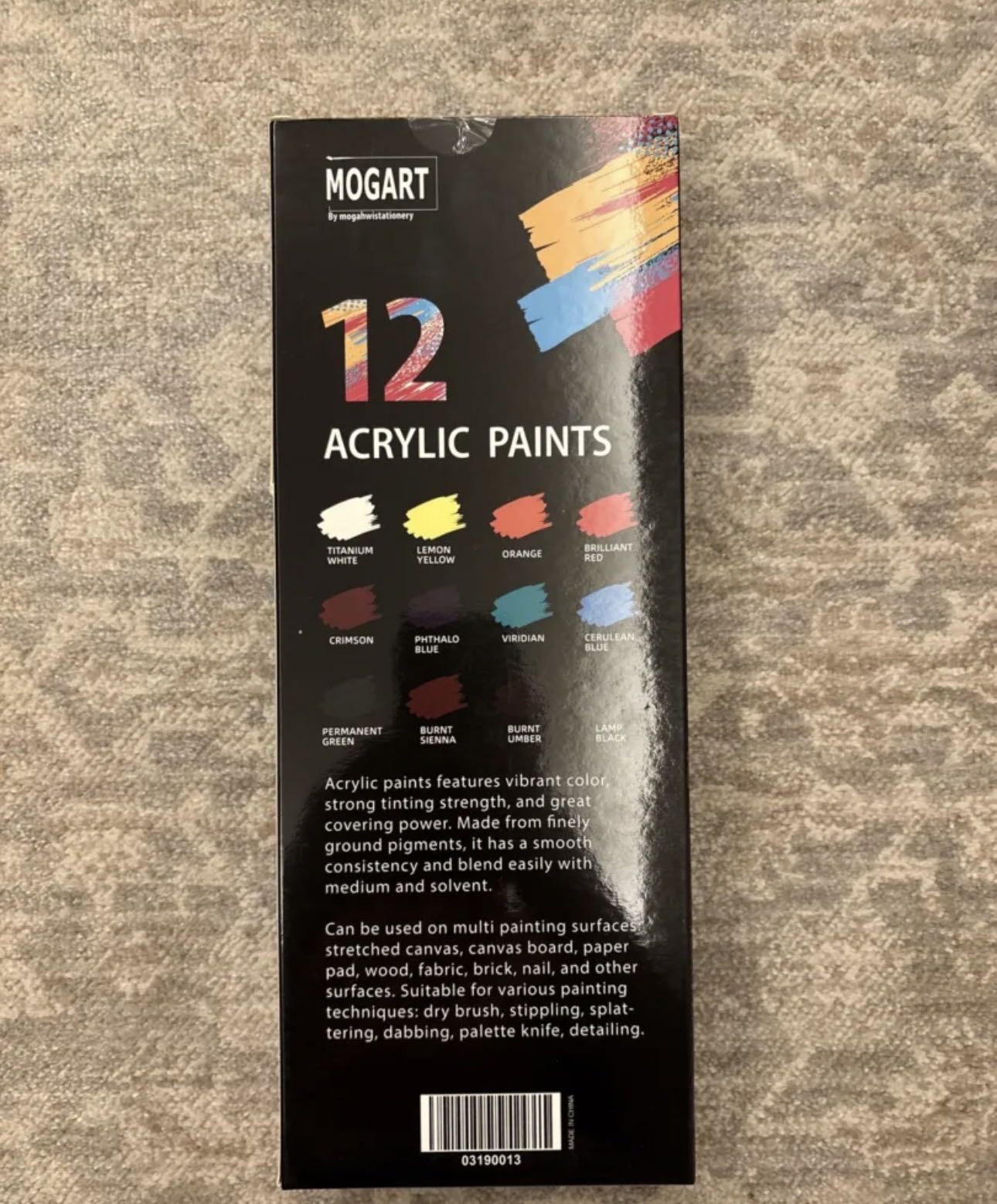 MOGART by Mogahwistationary 12 Acrylic Paints