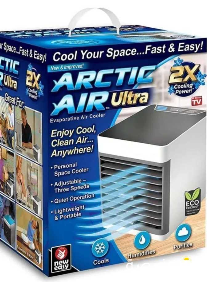 مكيف صحراوي Arctic Air -أصغر تكييف بلعالم -يعمل بلكهرباء -مأخذ USB -ويمكن حمله في أي مكان
