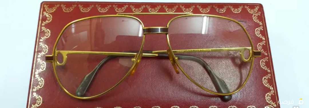 نظارة كارتير أصلي فرنسي مطلي ذهب