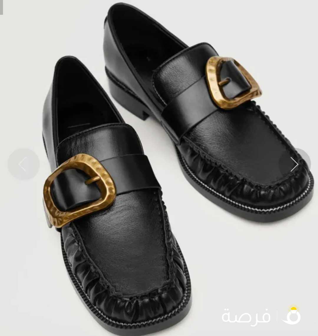 حذاء نسائي جديد جلد طبيعي ماركه mango مقاس 39