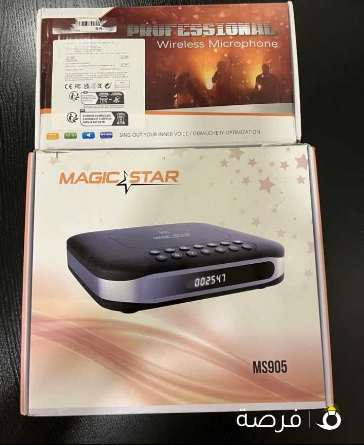 للبيع جهاز كاريوكي مع 2 وايرلس مايروفون