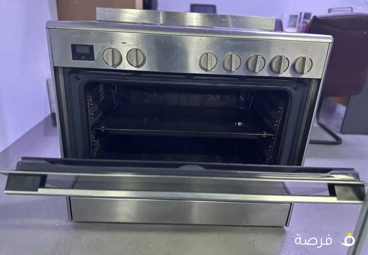 طباخ كهربائ 5 شعلات من بوش، 90x60 سم، HCB738357M - ستانلس ستيل