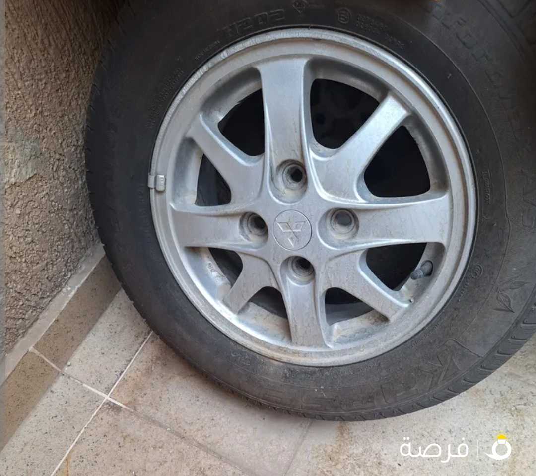 لابيع 4 جنوط رنقت مع تواير حجم 13 مستوبيشي كولت لانسر