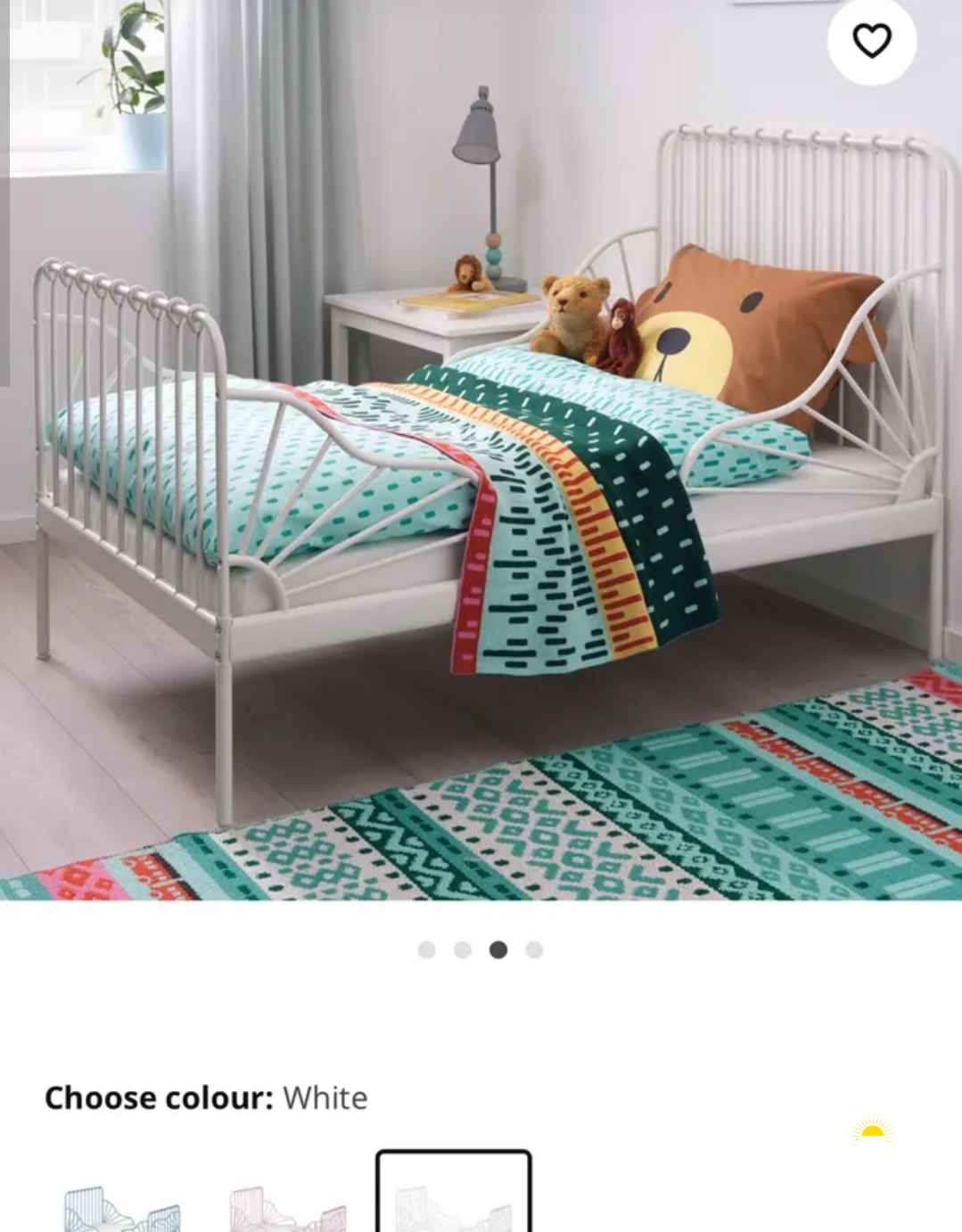IKEA white kids bed