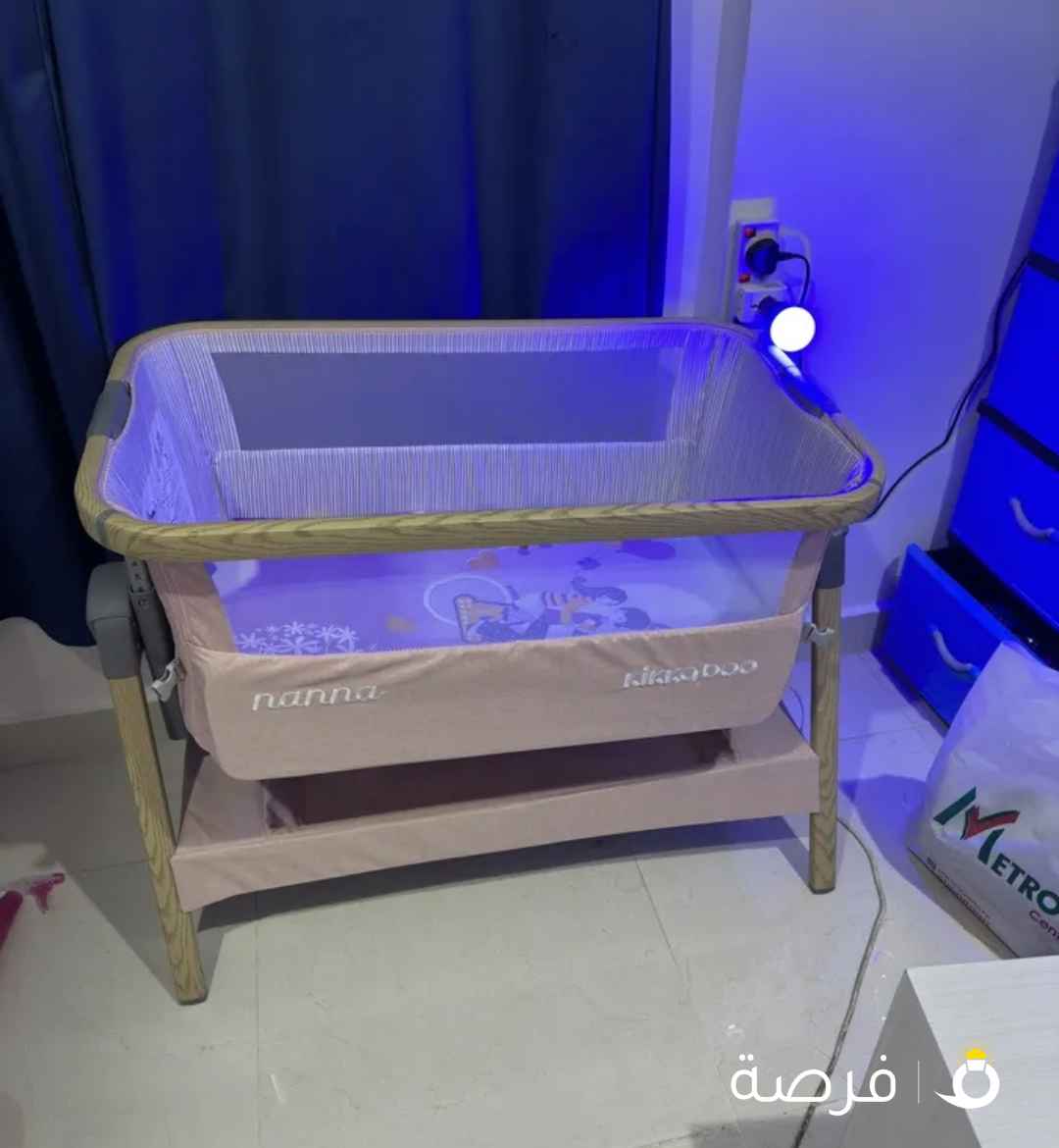 سرير اطفال اصلي كالجديد