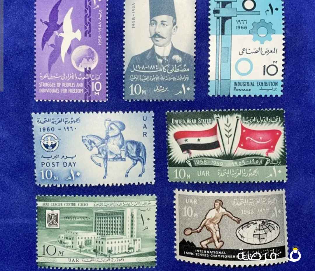 مجموعه طوابع بريد مصريه بحاله ممتازه