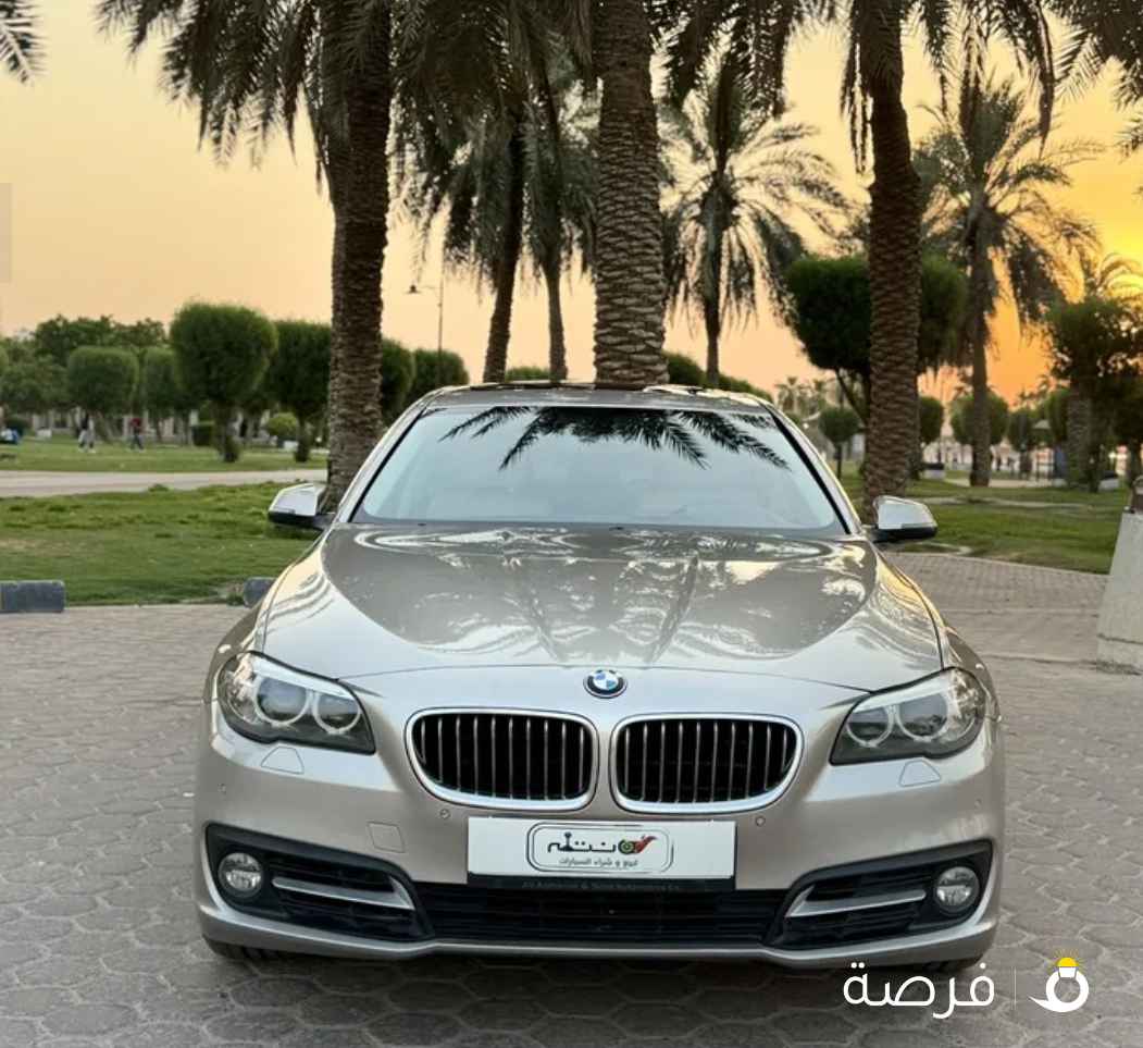 للبيع اول للبدل BMW 520 موديل 2016 كامل المواصفات وارد الغانم بحالة الوكالة