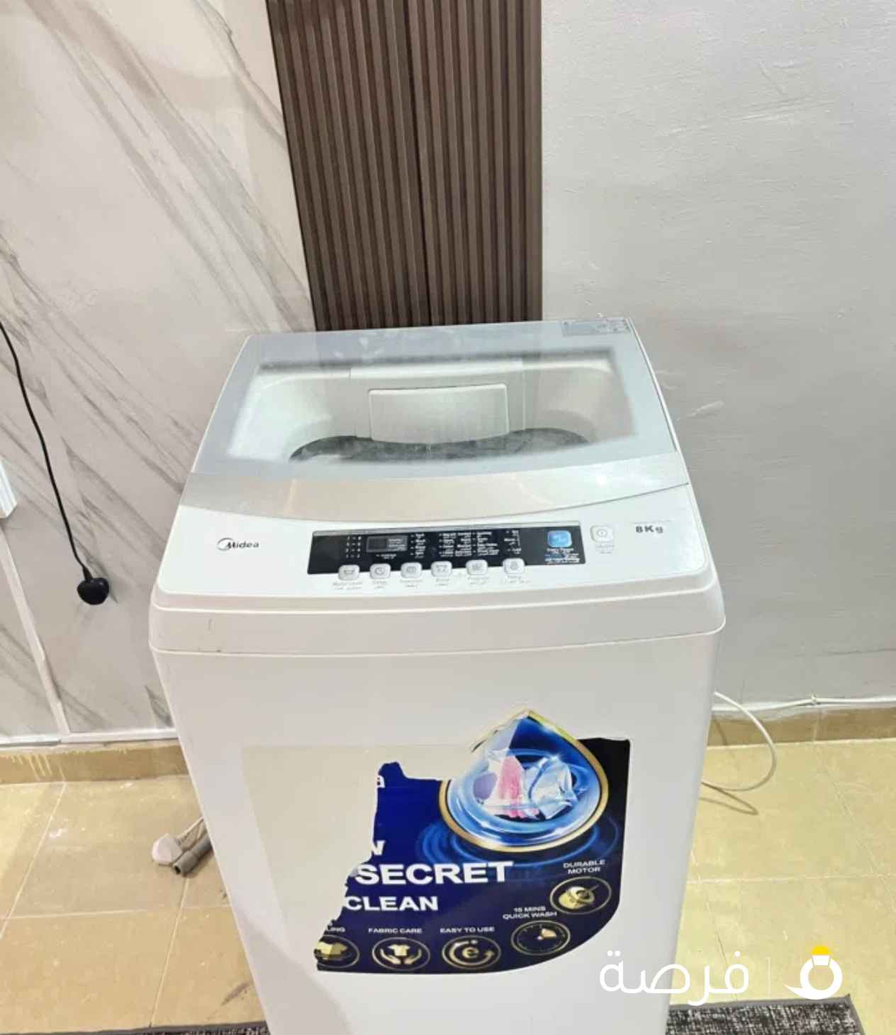 غساله فول اتوماتيك ميديا شبه الجديد 8 كيلو