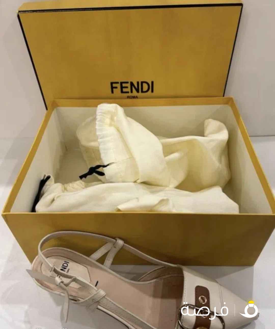 used fendi leather short heels