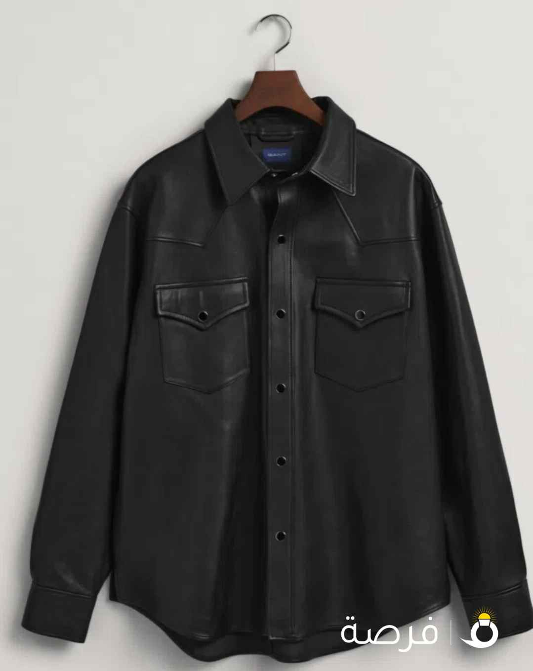 لببيع جاكيت جديد جلد طبيعي ماركة ⁦⁦GANT⁩⁩ مقاس ⁦⁦X⁩⁩ ⁦⁦LARGE⁩⁩