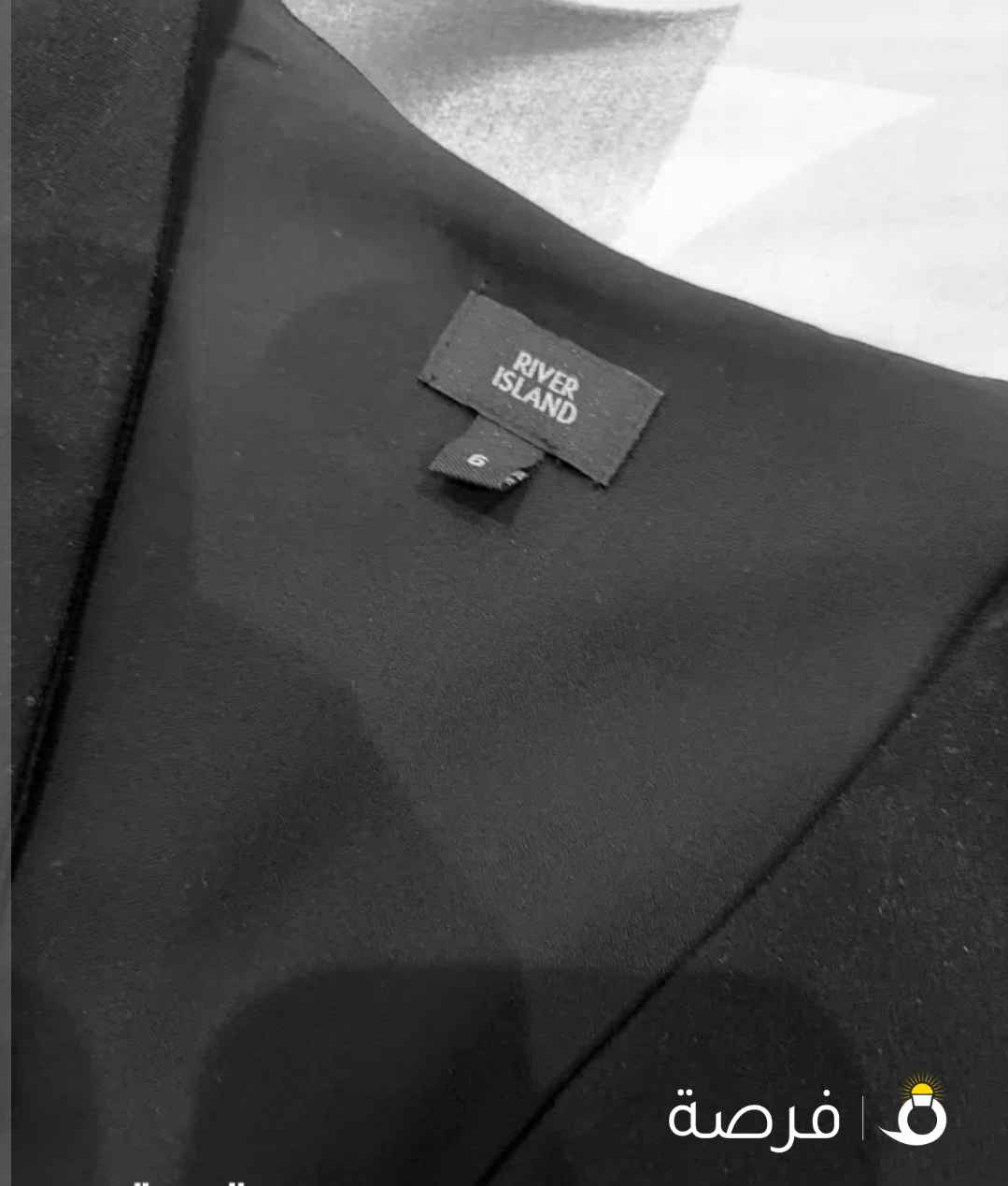 River Island Black Draped V-Neck Dress Size S Used