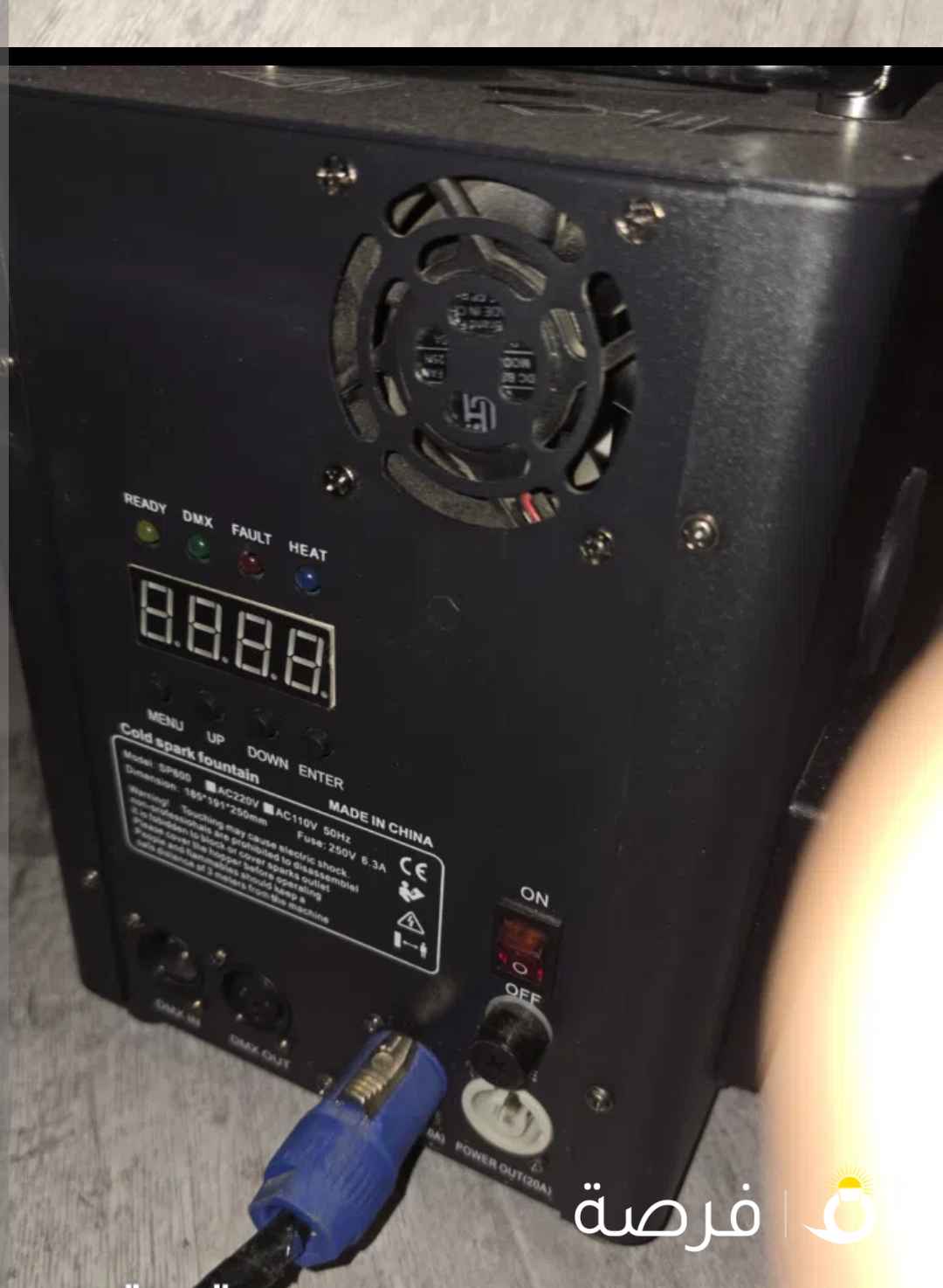 جهاز شرار للاعراس والحفلات + جهازين ليزر + جهازين اضاءه متحركه عدسه +