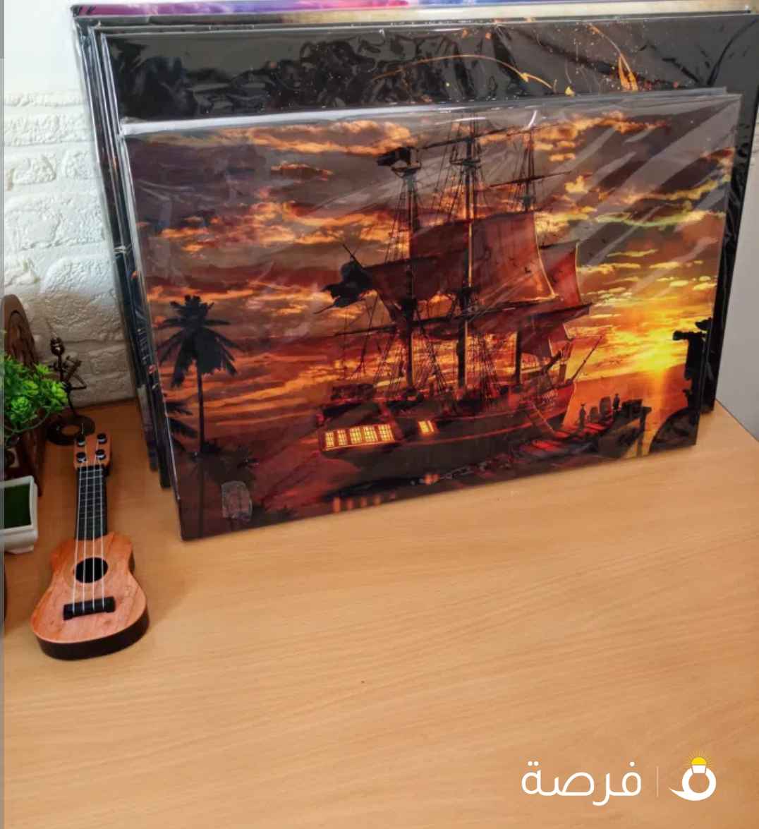 لوحات ⁦⁦Canvas⁩⁩ متنوعة حجم صغير جديدة بالغلاف