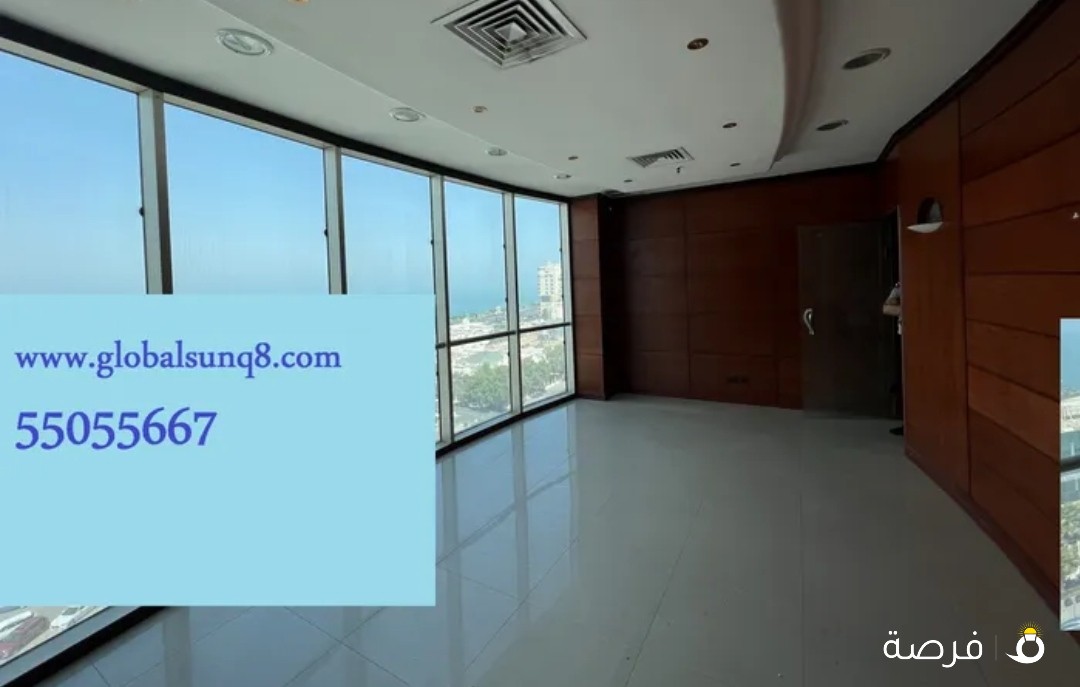 office Salmiya sea view ​​220 m للايجار مكتب فخم بالسالمية مساحة 220 م ديكورات فخمة - اطلالة رائعة