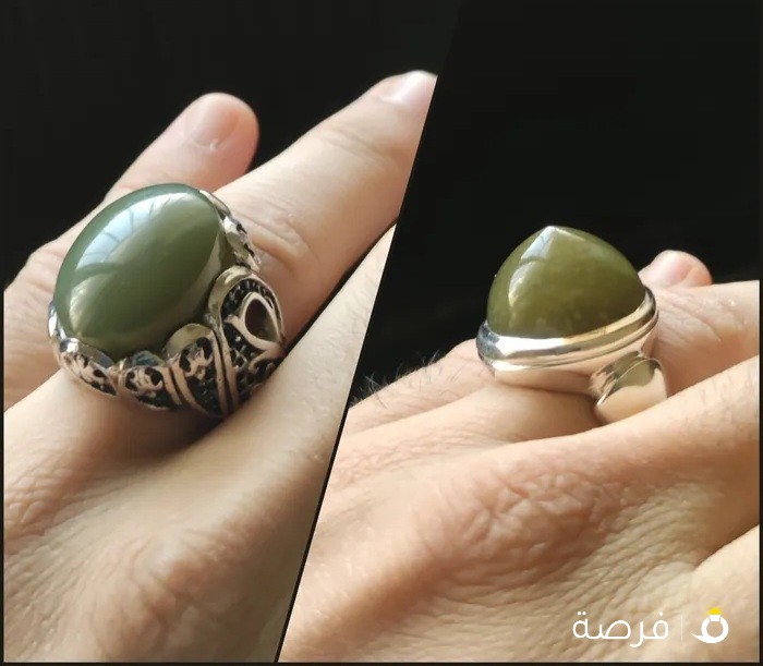 خاتم فضة حجر عقيق سليماني اصلي