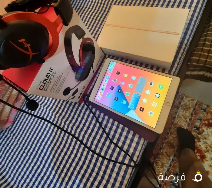 iPad 8 ganaration 128gb with hyper X cloud orginal headset