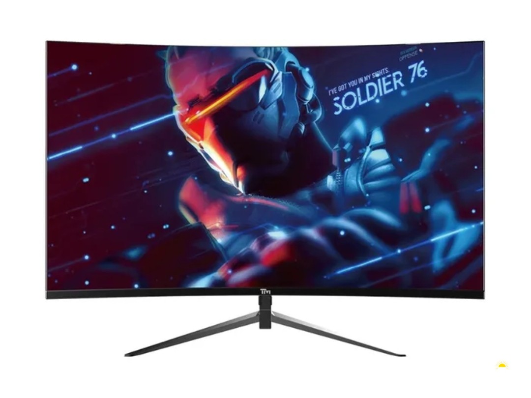 Twisted Minds 24" FHD VA, 180HZ, 1ms, Freesync, Flick free, HDR Curved Gaming Monitor - Black