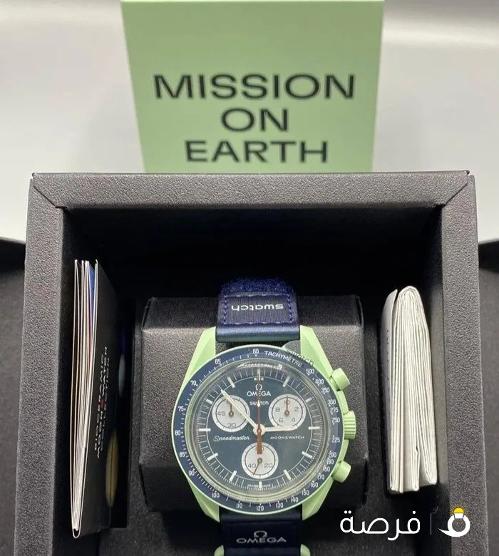 ساعة سواتش X اوميغا لون اخضر جديده وكالة الكويت - mission on earth
