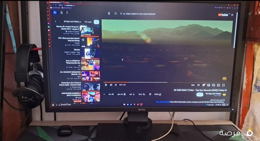 شاشة benq نضيفة tn panel 144hz 2k