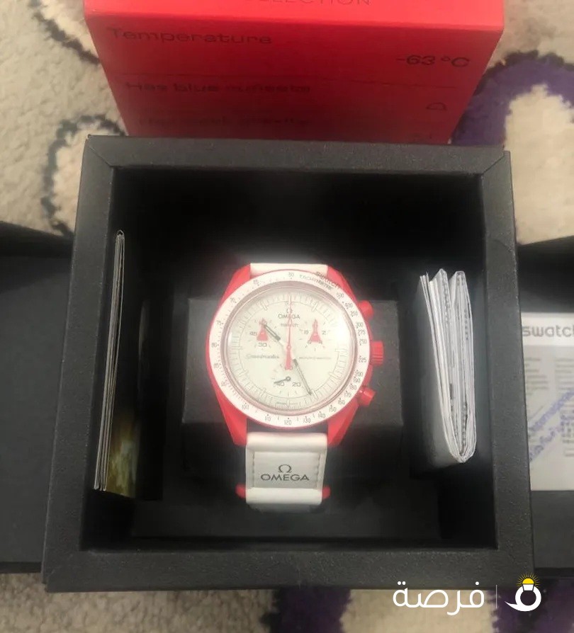 ساعة omega swatch mission to mars جديد بكرتون
