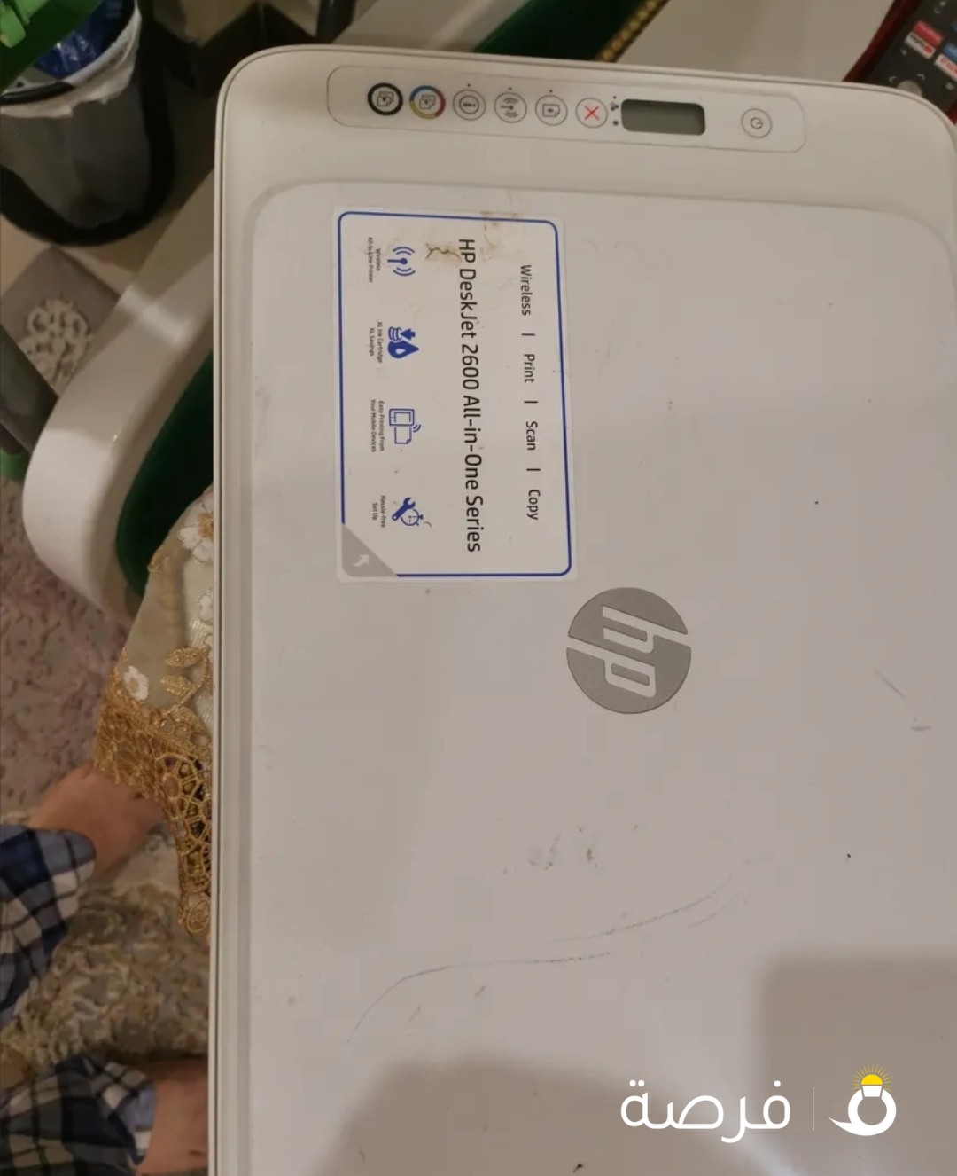 طابعة hp wireless مع الحبر جاهزة للاستخدام