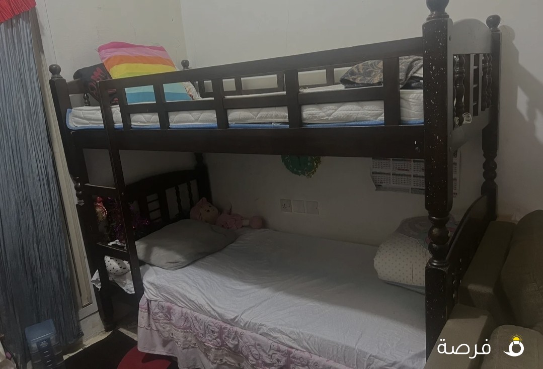 Double bed 100*200 With mattress Good condition سرير دورين مع المراتب