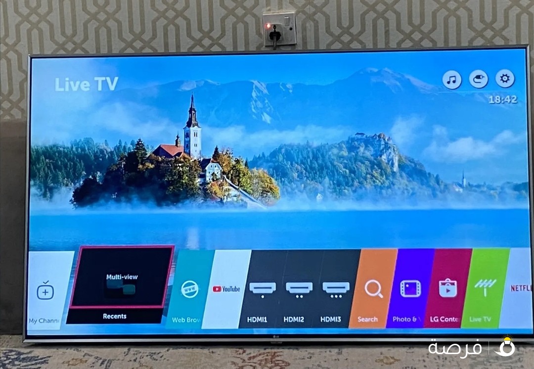 شاشه LG 55 بوصه سمارت 4K رسيفر داخلي موديل جديد نظيفه ريموت ماوس