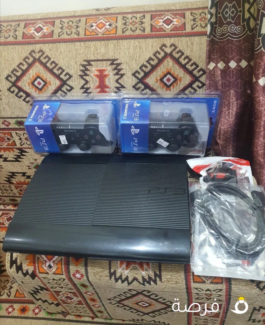 بلايستيشن 3 سوبر سلم مهكر عليه 20 لعبه م2 دراع جديد ووصلاته