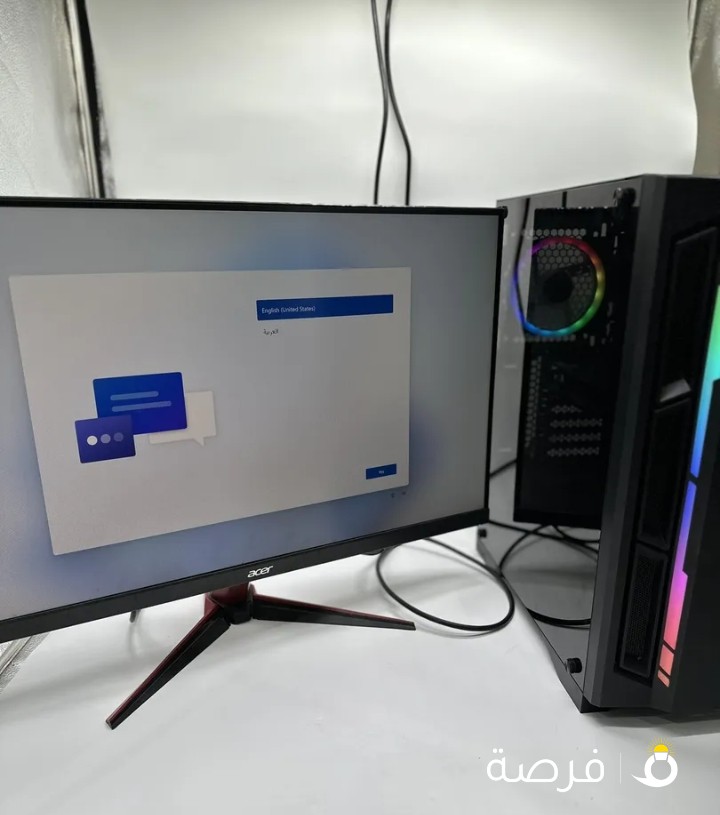 كمبيوتر ألعاب مستعمل المساحة 1TB الرامات 32GB كرت الشاشه GTX 1650 4G