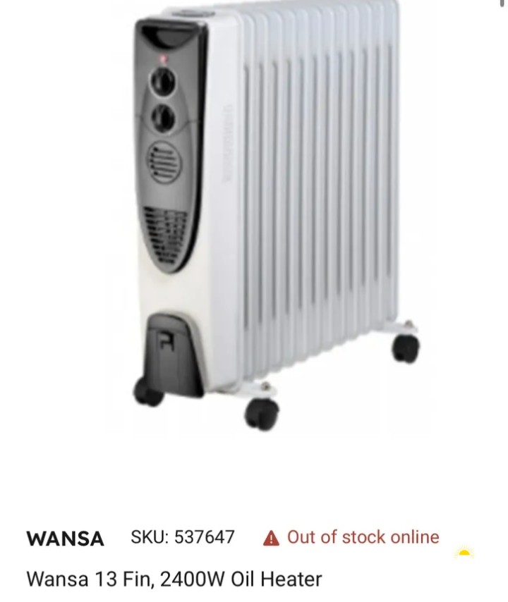 Wansa 13 fin oil heater brand new