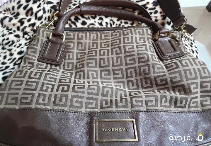 Givenchy Brown Monogram Canvas And Leather Shoulder Bag
