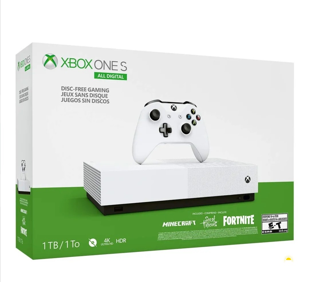 Brand New Unopened Xbox One S. Includes official wireless controller, Minecraft & Sea of Thieves