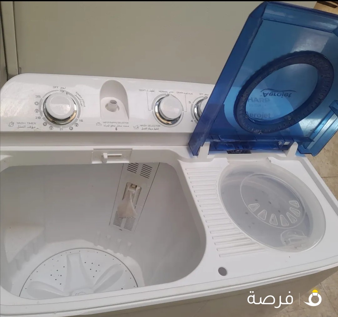 بيع غسالة شارب ياباني 7كيلو بحاله ممتازه جدا مع التوصيل والكفاله