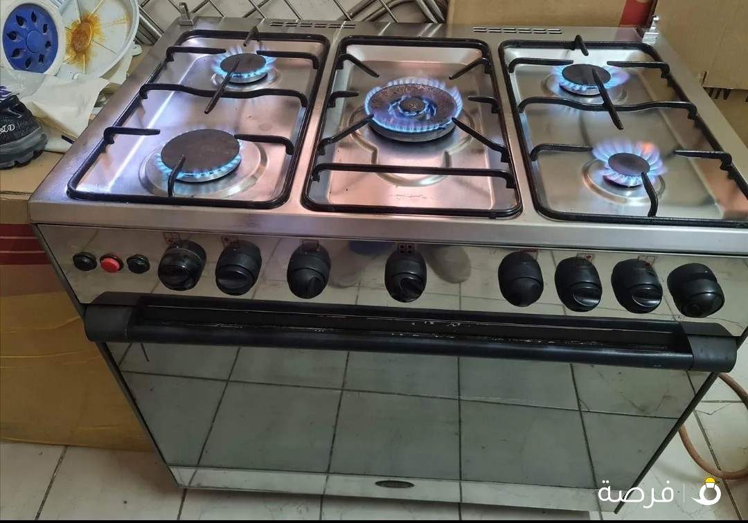 بوتاجاز طباخ زانوسي مع فرن ، كبير 5 شعلة
