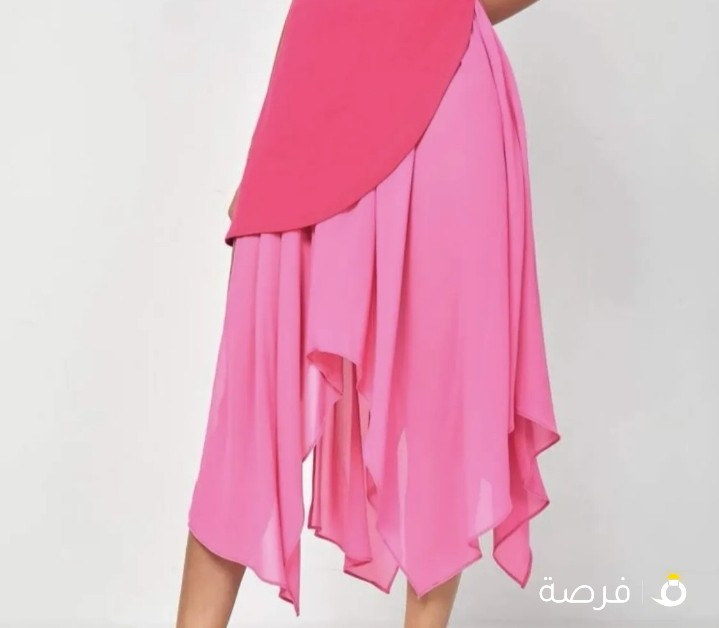تنورة لونين حافة غير متماثل