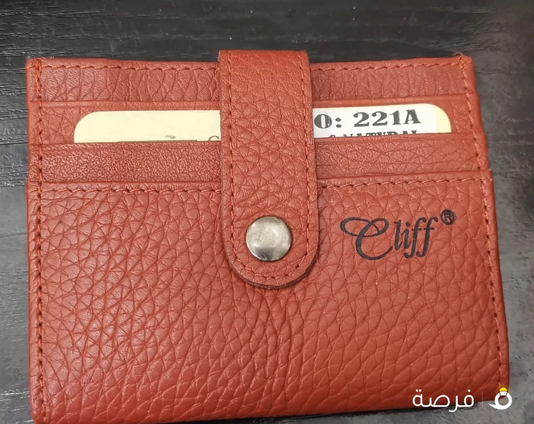 محفظه جلد طبيعي جديد ..اماكن عديده لحفظ البطاقات