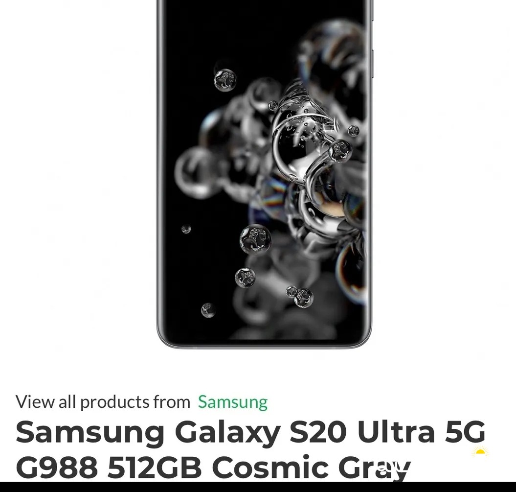 Samsung S20 Ultra 5G 16 GB memory 512GB