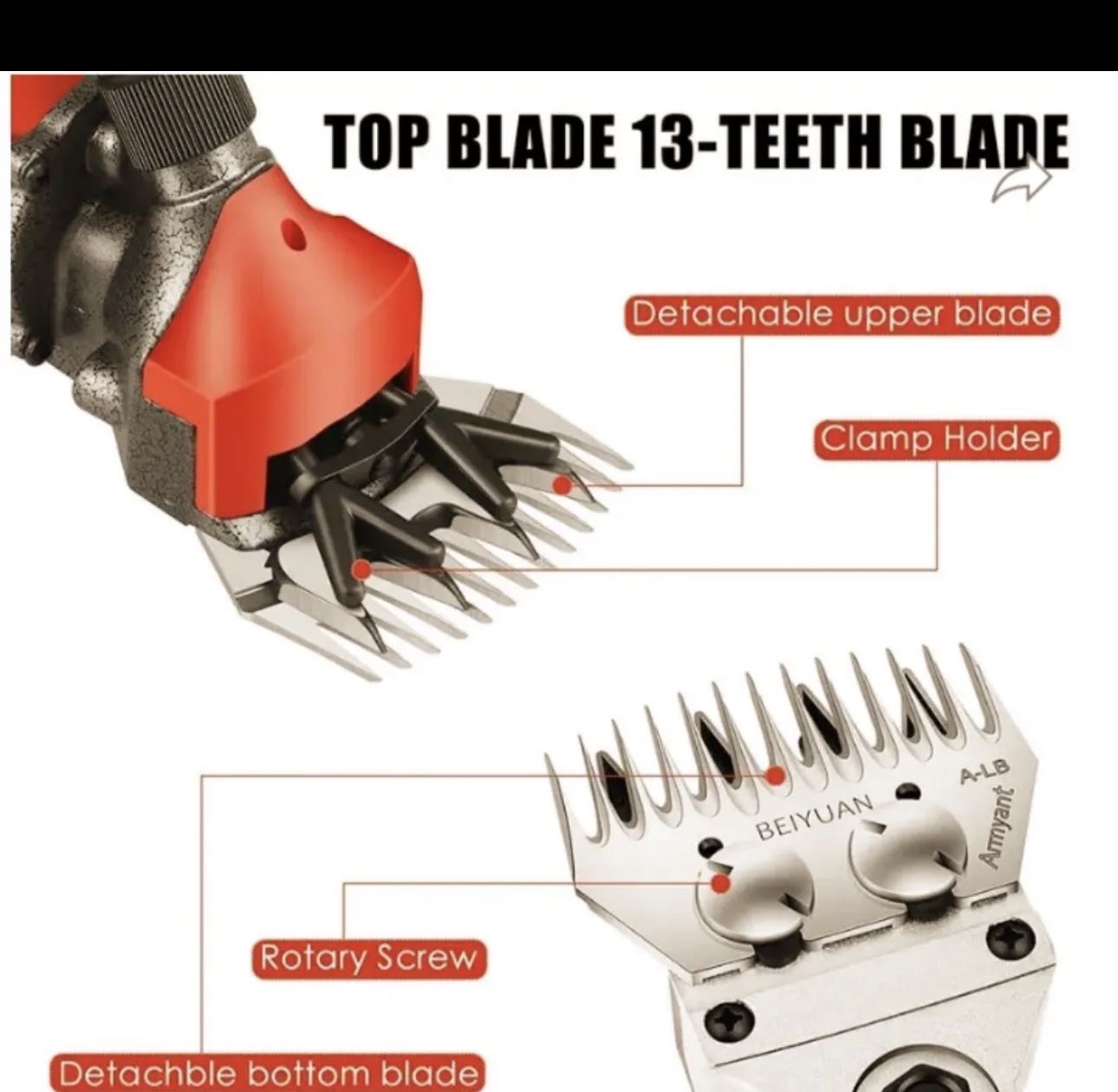 ماكينه كهربائيه لجز الغنم والابل قويه 3200W مع الشنطه والإكسسوارات سرعات + درجات للحلاقه