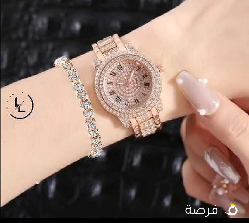 طقم ساعة مع بلاك الوان مميزة وثابتة