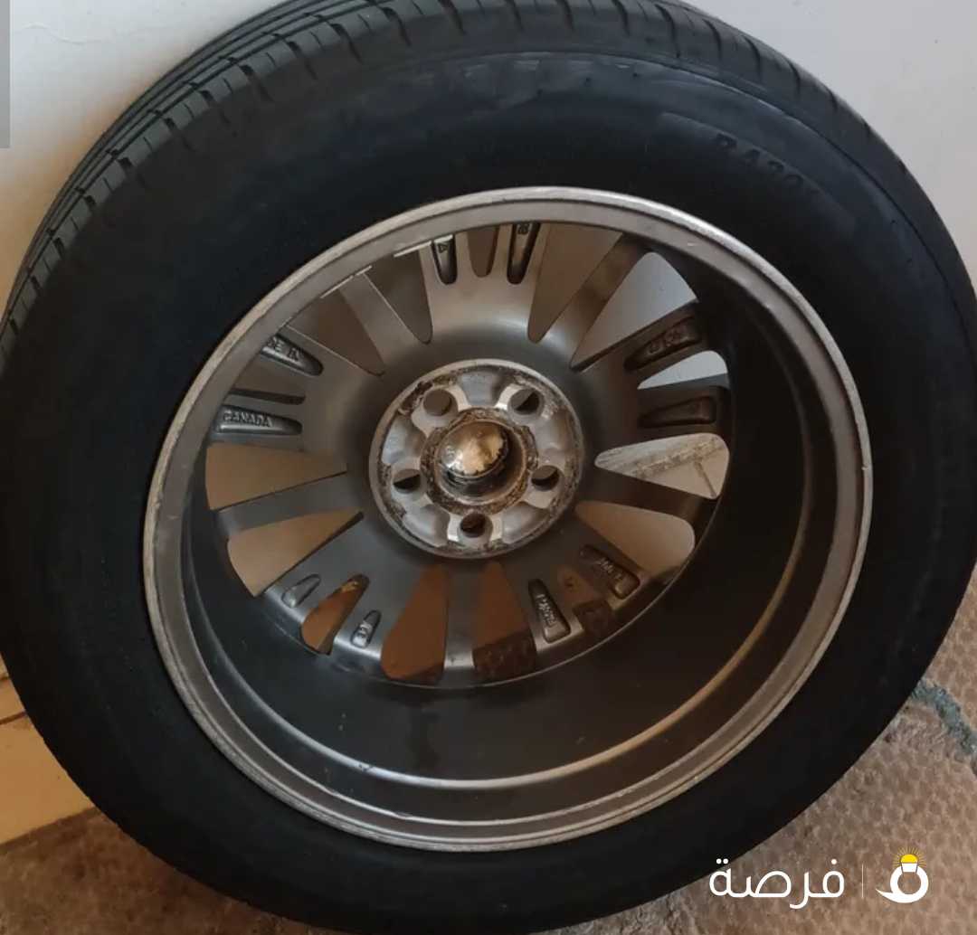 جنط تويوتا كورولا عدد4 مقاس 16خمسه مسمار جديد مع تواير جديده مقاس 16 لم يستخدم