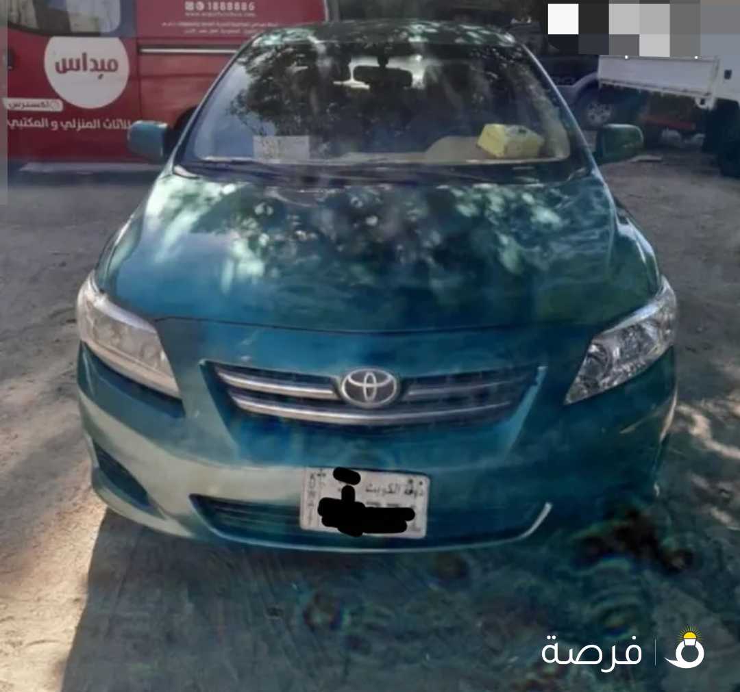للبيع كورولا 2009 السياره لون تركواز بيمه لشهر 5 السياره شغل ومشي ماتحتاج شي