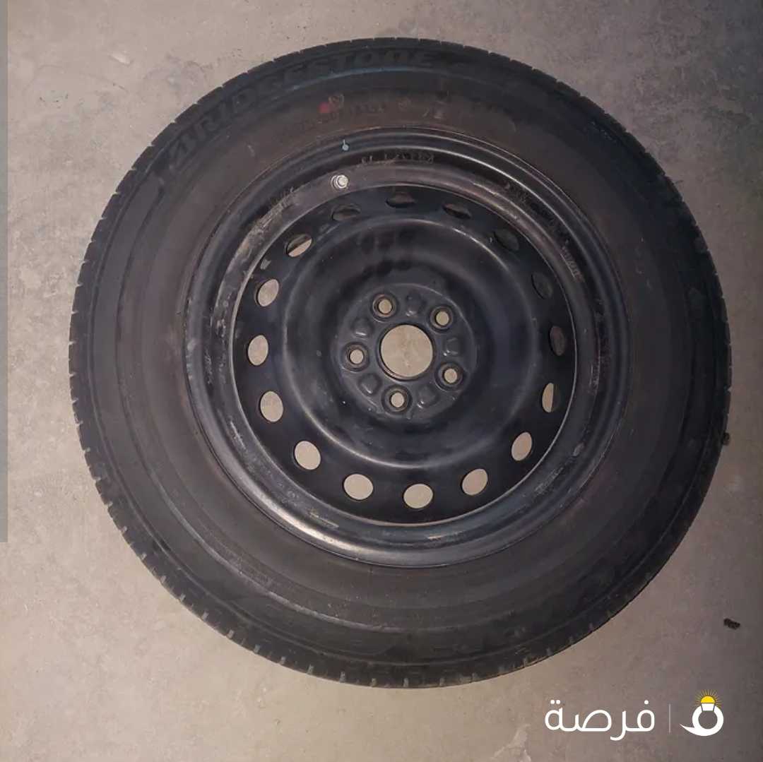 جنط حديد اصلي مع تاير برجستون
