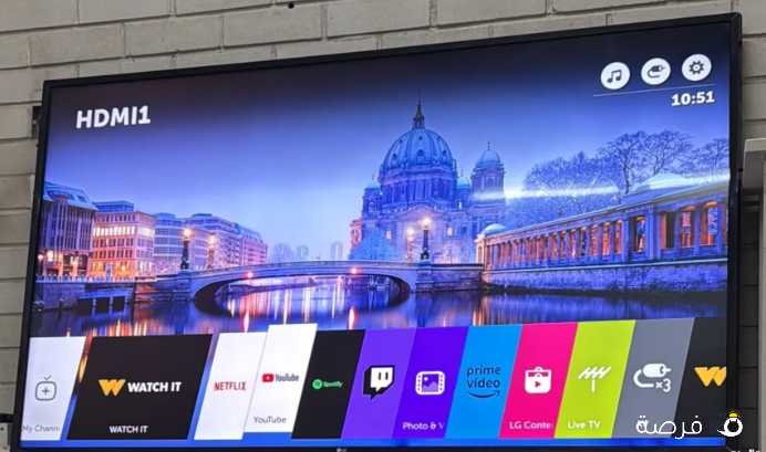 شاشة ال جى 65 بوصة مع الريموت سمارت 4k