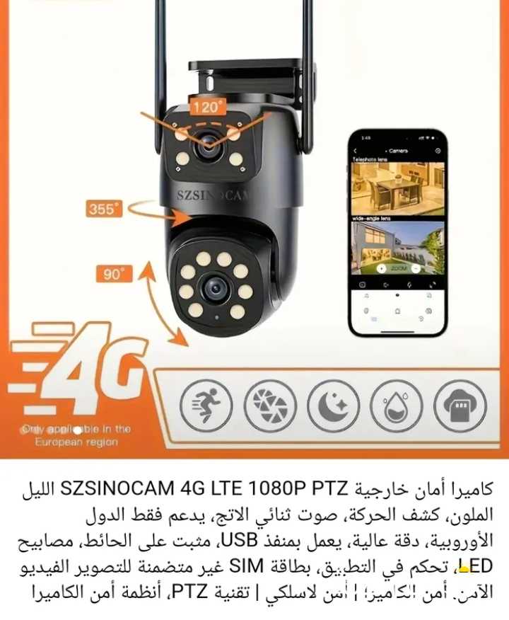 كاميرا مراقبة بشريحة بيانات