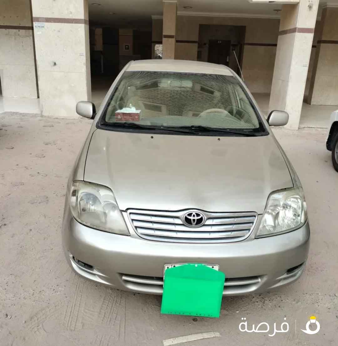 تويوتا كورولا موديل 2004 بيعة سريعة بحاله ممتازة بدون حوادث بيمة صالحة حتي 11 شهر