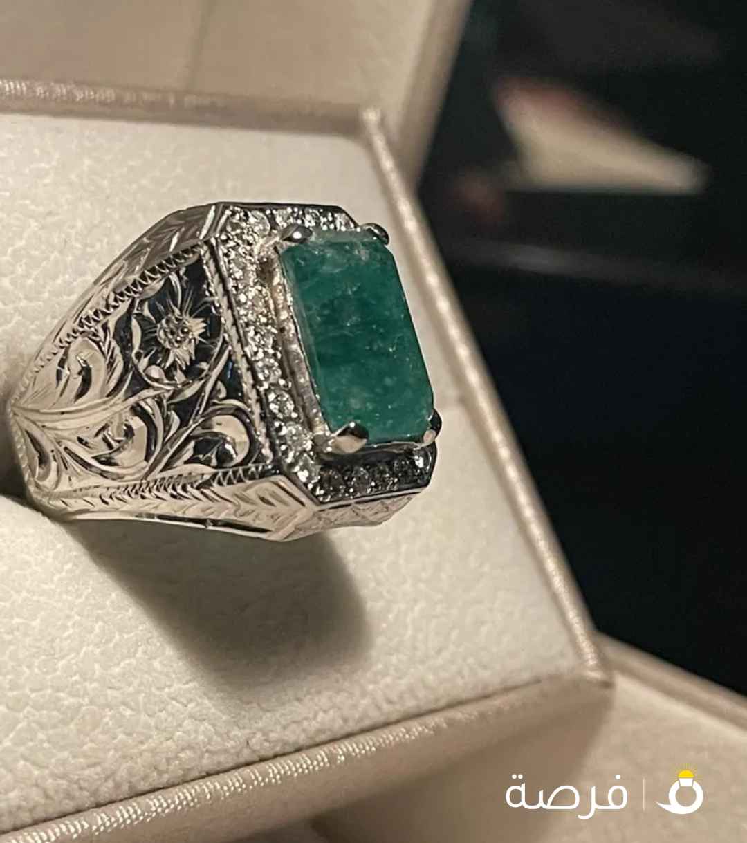 Natural Emerald&White Diamonds