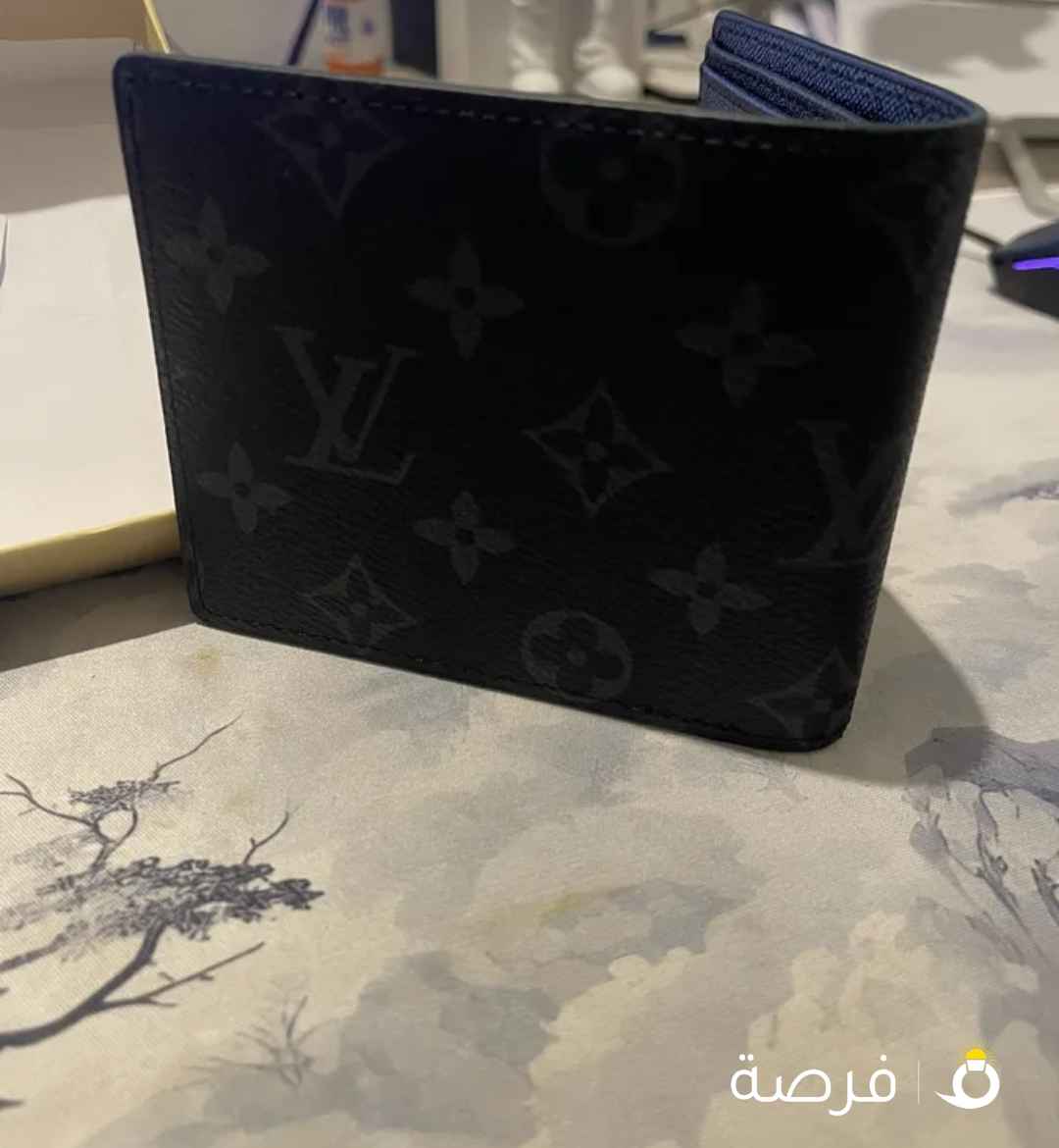 louis vuitton black leather wallet