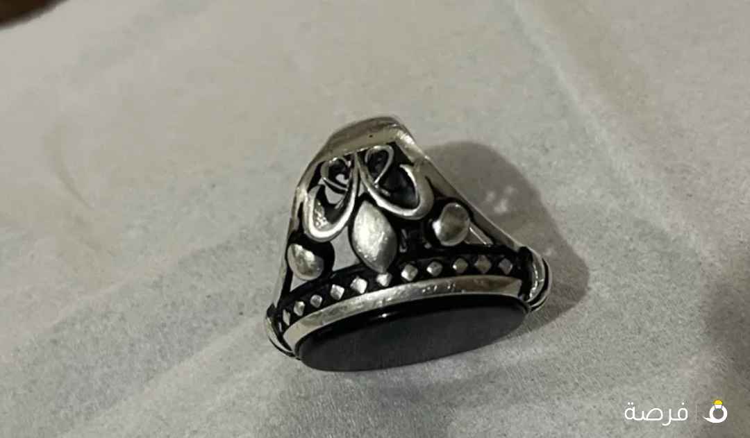 خاتم فضة اسود